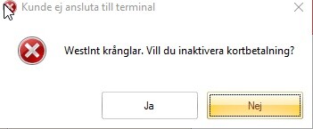 Felsökning av kortterminal